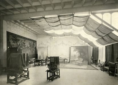 Estudio de Pau Audouard en la Casa Lleó i Morera, en 1905.