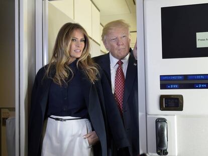 Donald e Melania Trump, nesta sexta-feira.