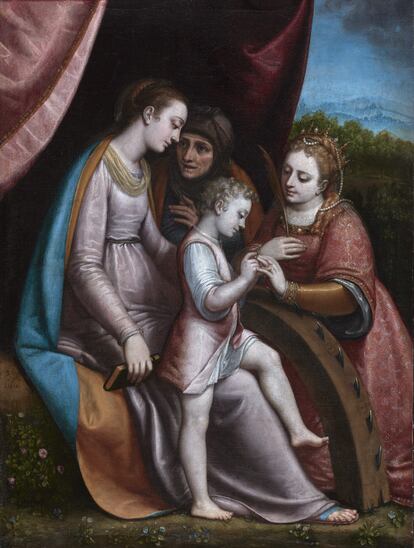 'Desposorios místicos de santa Catalina' (1588), obra de Sofonisba Anguissola.