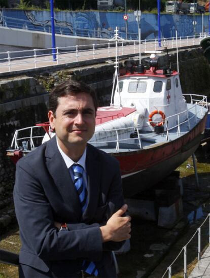 Jon Ruigómez, en el muelle del Museo Marítimo.