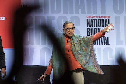 A juíza Ruth Bader Ginsburg, em sua apresentação no Festival Nacional do Livro em Washington em 2019.