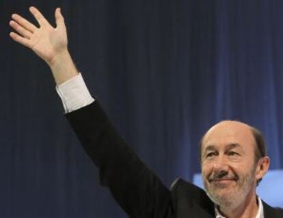 El candidato socialista, Alfredo P&eacute;rez Rubalcaba. 