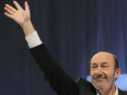 El candidato socialista, Alfredo P&eacute;rez Rubalcaba. 