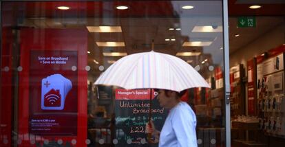 Tienda de Vodafone en Londres.