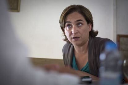 Ada Colau during her interview with EL PAÍS.