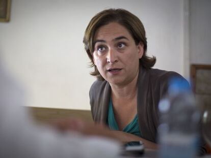 Ada Colau during her interview with EL PAÍS.