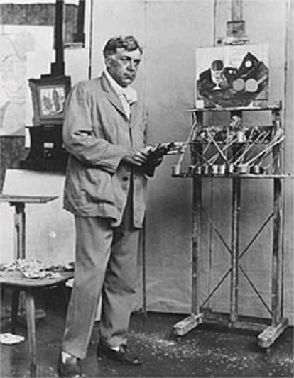 George Braque, 1931, en su estudio de París