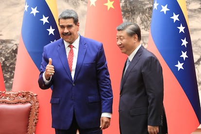 Nicolás Maduro y Xi Jinping en el Gran Salón del Pueblo, miércoles.