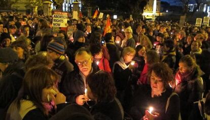 Protesta en Dublín en 2012, tras la muerte de una mujer a la que se le impidió abortar. 