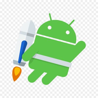 Logo Android con cohete