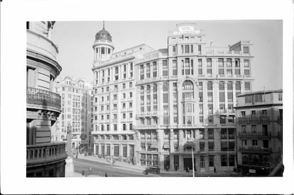 El Hotel Florida, construido en 1924, en plaza del Callao