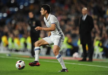 Enzo Zidane, durante o jogo contra a Cultural Leonesa.