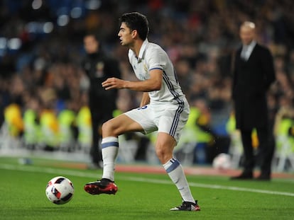 Enzo Zidane, durante o jogo contra a Cultural Leonesa.