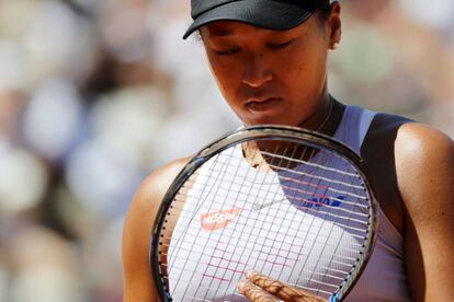 Osaka, durante su partido contra Siniakova.