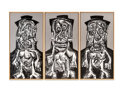 'Las tres Gracias' (1997), que se expone en la muestra 'Antonio Saura. Esencial'.