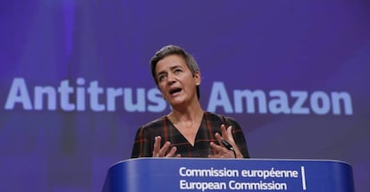 La vicepresidenta de la Comisión Europea y comisaria de competencia, Margrethe Vestager.