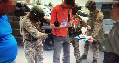 Momento de la detencción del ciudadano francés.