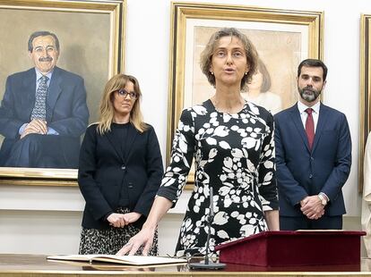 Laura Díez, en su toma de posesión como directora general de Asuntos Constitucionales y Coordinación Jurídica, en febrero de 2020.