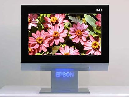 Televisor con pantalla plana OLED de Epson.
