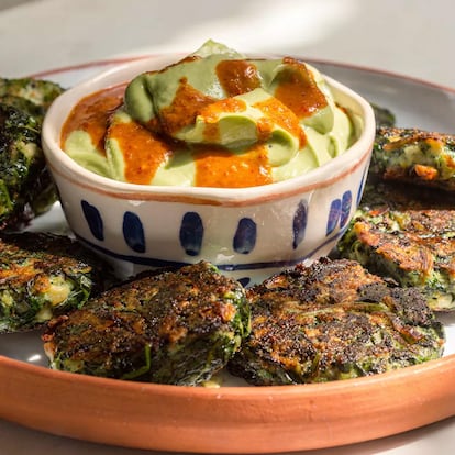 Tortitas de espinaca y queso