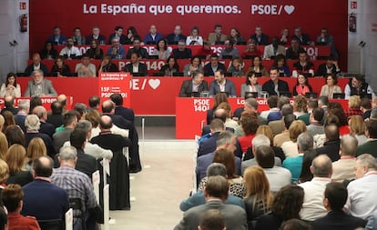 Comite Federal del PSOE presidido por su Secretario General, Pedro Sanchez.
