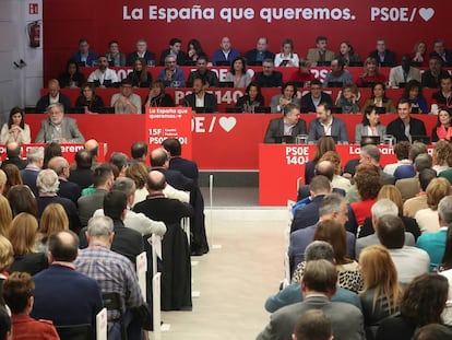Comite Federal del PSOE presidido por su Secretario General, Pedro Sanchez.