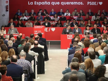 Comite Federal del PSOE presidido por su Secretario General, Pedro Sanchez.