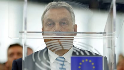 Viktor Orbán en el Parlamento europeo.