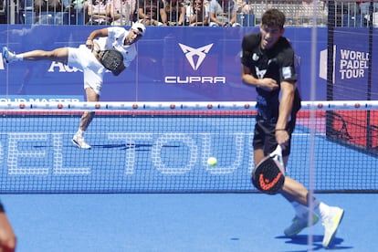 Final masculina del Máster Valladolid, perteneciente al circuito World Pádel Tour, disputada este domingo entre Arturo Coello y Fernando Belasteguín y la pareja formada por Ale Galán y Juan Lebrón.