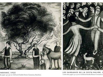 'Els pagesos' y 'Les sardanes de la festa major', los dibujos de Dalí robados en un piso de Barcelona.