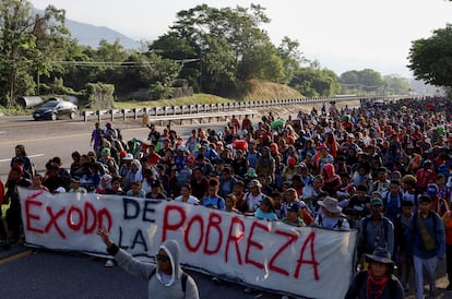 The migrants have dubbed this caravan the "Exodus of Poverty."