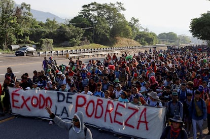 Los migrantes han bautizado esta caravana como “Éxodo de la pobreza”.