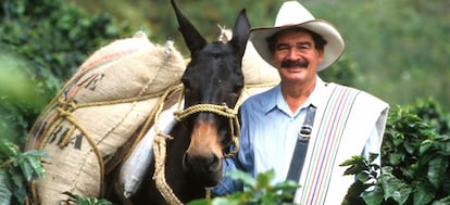 Imagen de la campaña publicitaria de los cafés Juan Valdez.