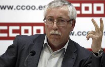 El secretario general de Comisiones Obreras (CCOO), Ignacio Fernández Toxo, ha reivindicado hoy que "el único camino posible" para que Europa salga de la "encrucijada" es una refundación federal en la que la izquierda "reconstruya" su discurso. EFE/Archivo