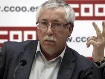 El secretario general de Comisiones Obreras (CCOO), Ignacio Fernández Toxo, ha reivindicado hoy que "el único camino posible" para que Europa salga de la "encrucijada" es una refundación federal en la que la izquierda "reconstruya" su discurso. EFE/Archivo