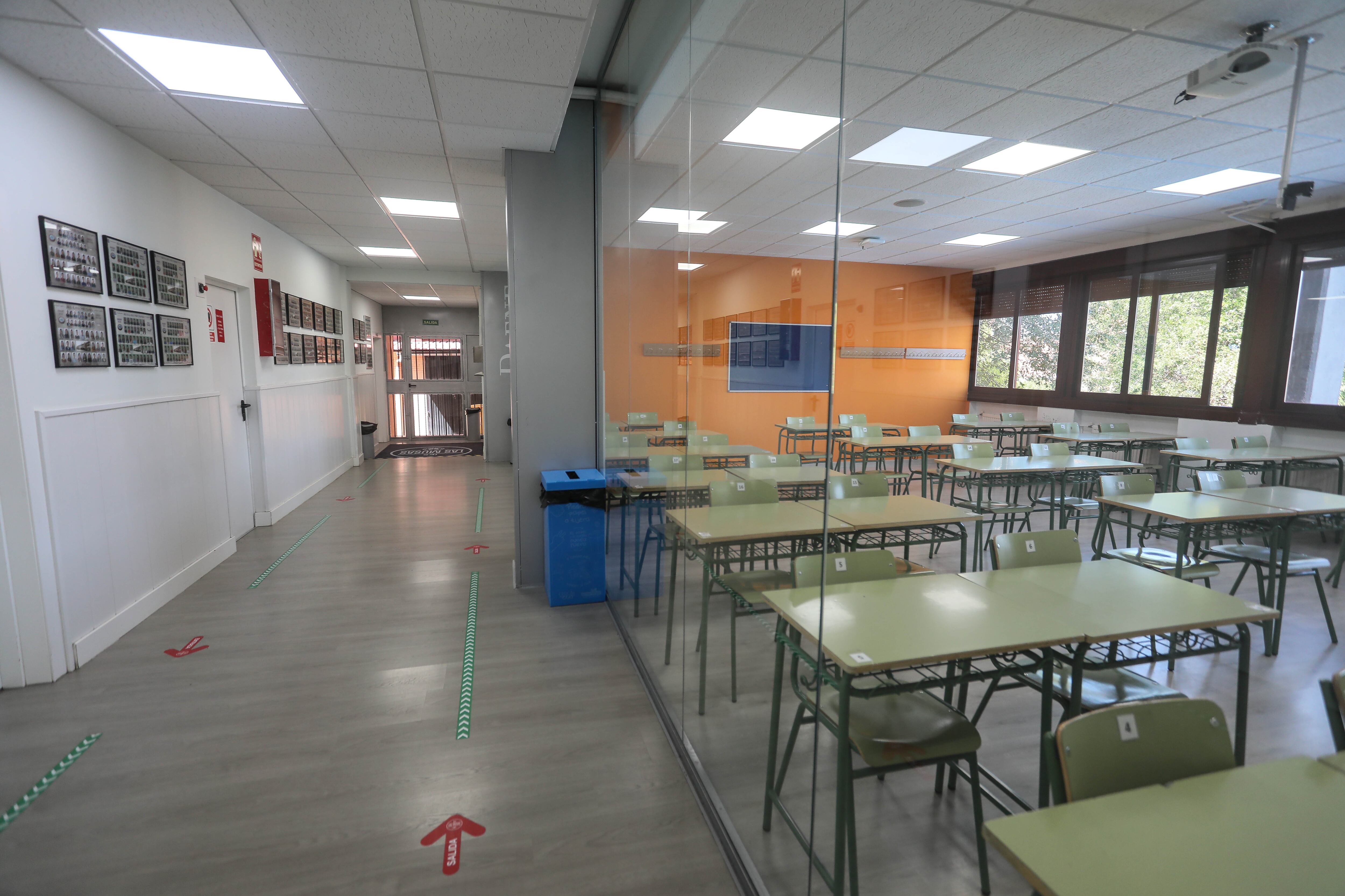 Una parte del instituto Las Musas ya reformado con dinero reservado para gastos de suministros del propio centro. 