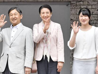 La princesa Aiko, con sus padres el príncipe heredero Naruhito y Masako.