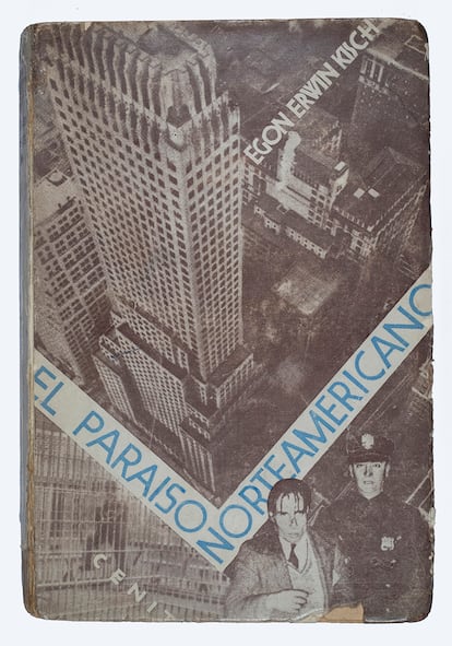 Portada de Mariano Rawicz para el ensayo de Egon Erwin Kisch ‘El paraíso norteamericano’.