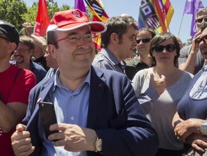 Miquel Iceta a la manifestaci&oacute;. 