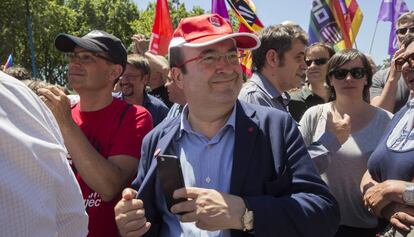 Miquel Iceta a la manifestació.