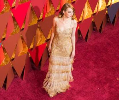 Emma Stone en la alfombra roja del a&ntilde;o pasado. 