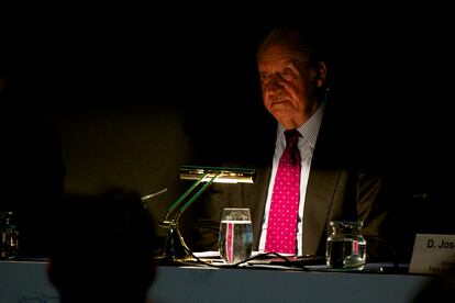 Juan Carlos I asistía a la III Cumbre la Internacionalización en la Real Casa de la Moneda en Madrid en junio de 2015.