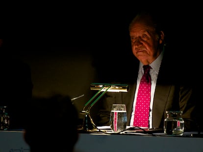 Juan Carlos I asistía a la III Cumbre la Internacionalización en la Real Casa de la Moneda en Madrid en junio de 2015.