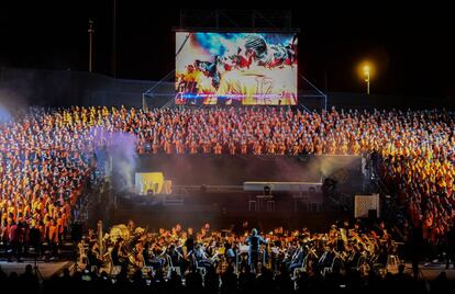 Un momento del concierto Com sona l'ESO, uno de los actos de la Primavera educativa.