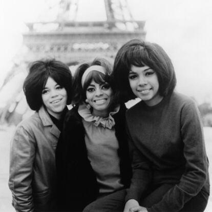 Las Supremes, durante una visita a París en 1960.