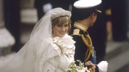 Diana de Gales, el día de su boda con Carlos de Inglaterra, el 29 de julio de 1981.