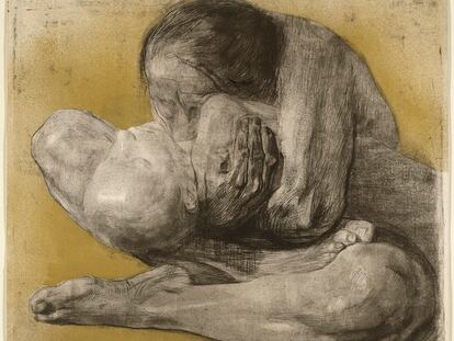 Mujer con niño muerto. Kathe Kollwitz, 1903.