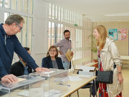 La alcaldesa de Castellón y candidata socialista a la reelección, Amparo Marco, durante la votación del pasado domingo.