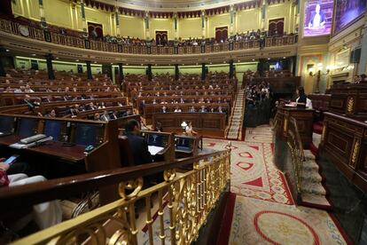 Vista general del Congreso de los Diputados, durante el debate.