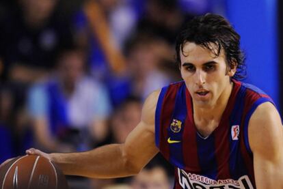 Víctor Sada, durante uno de los partidos de la final de la ACB contra el Bilbao Basket.